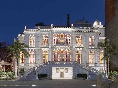 The Sursock Museum by night.