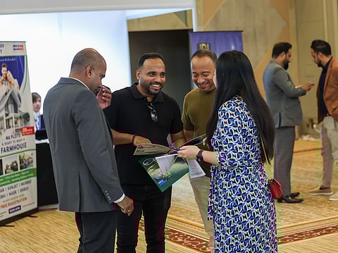 Visitors seen during the opening day of the UAE_India Property Show at the Millennium Plaza Downtown Hotel in Dubai. Property developers from the Indian state of Goa are seeing traction at the property exhibition, offering compelling investment options across the tourism destination