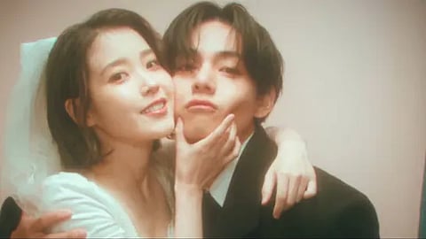 BTS V and IU starred together in the  music video, Love Wins All
