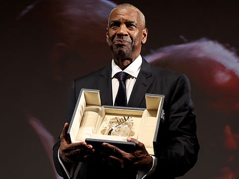 Denzel Washington receives the Honorary Palme d'Or ahead of  screening of the film "Highest 2 Lowest" at Cannes Film Festival