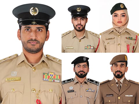 From left Captain_Mohammad, First Lieutenant Eng. Ahmad Saeed Ali Al Amri, Lieutenant Juwahir, Major Eisa_Hareb, Major Mohamed Obaid Alzaabi.
