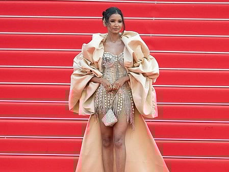 Nancy Tyagi claims she designed this outfit, but looks like only the cape was truly hers