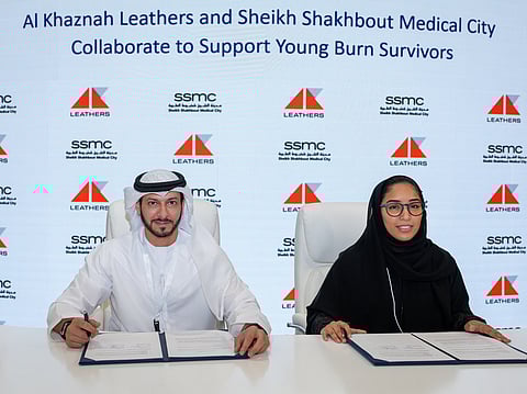 Al Khaznah Leathers and Sheikh Shakhbout Medical City collaborate to support young burn survivors