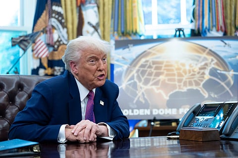 Trump vowed that a “Golden Dome” missile defence shield should be “fully operational” by the end of his term, saying it would be able to protect the US from threats including ballistic missiles, hypersonics and advanced cruise missiles.