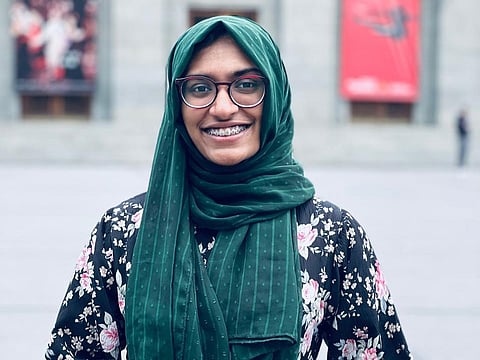 Abu Dhabi girl Hanan Nawraz Bind Faisal is a student of the Model Private School.