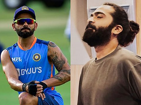 Virat Kohli (left) once snubbed Simbu (right), but now the former India captain is singing his song.