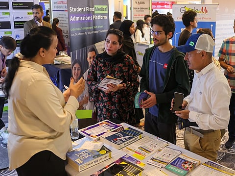 Hundreds of students and parents are flocking to the first-ever Gulf News Edufair in Abu Dhabi.