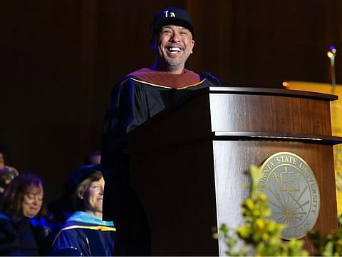 Jo Koy was conferred an honourary doctorate degree by the California State University in Los Angeles. The  Netflix star is set to bring his "Just Being Koy" tour to Abu Dhabi Arena on May 29 as part of Abu Dhabi Comedy Season.