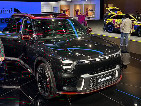 The smart #5 on display at the Shanghai Auto Show.