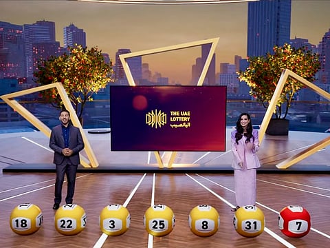 The hosts announce the winning numbers of the Lucky Day draw