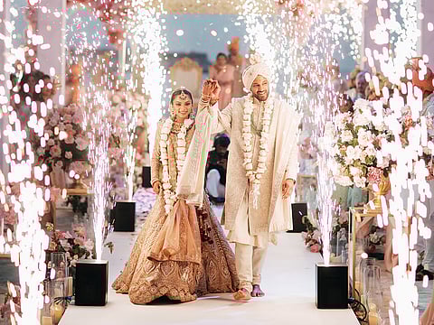 From a Hinge match to a platinum ring and a palace vow, Henna and Kunal’s wedding was nothing short of a showstopper
