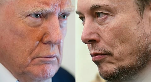 US President Donald Trump and Elon Musk.