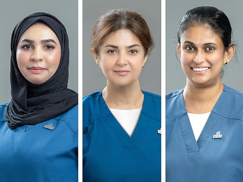 Sabreen Wahbeh, Shahrzad Sharifi and Vandana Vasudevan are working at Dubai Health facilities.