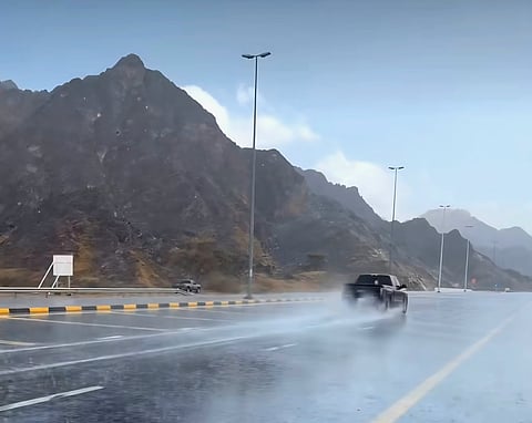 UAE weather update: Heavy rain hits Fujairah, Ras Al Khaimah, and Sharjah, cloud cover across eastern regions