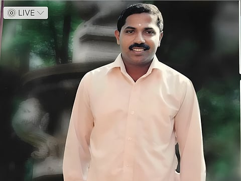 A photo of Vijesh Kovval from his wedding album. He was killed in the May 22, 2010, Air India Express crash in Mangalore – an irreparable loss for his family, even after 15 years.