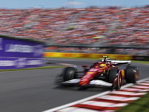Lewis Hamilton of Great Britain driving the Scuderia Ferrari SF-25 on track during the F1 Grand Prix of Canada at Circuit Gilles-Villeneuve on June 15 in Montreal, Quebec.