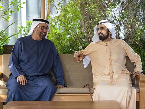UAE President, Mohammed bin Rashid discuss efforts to advance national development, prosperity driven by national economy