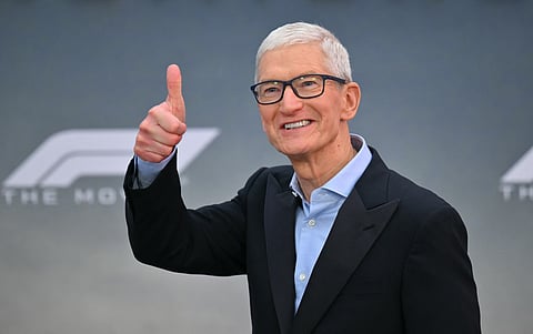 Apple CEO Tim Cook attends the world premiere of "F1" at Times Square in New York on June 16, 2025.