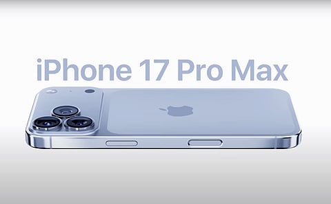 A leaked image of the premium iPhone 17 Pro Max, with a rumoured price tag of $2,300.