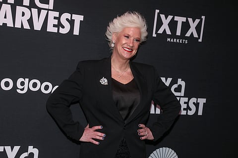 FILE - Chef Anne Burrell died at the age of 55. (Photo by Andy Kropa/Invision/AP, File)