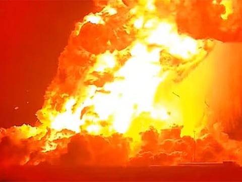 The explosion took place around 11pm at Elon Musk’s Starbase testing site .