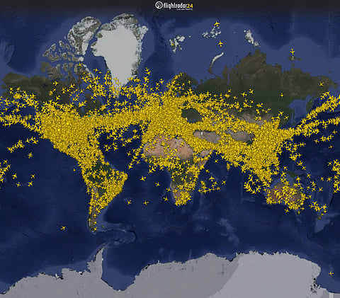 Tracking chaos: Flightradar24 shows major airspace gaps over middle east conflict