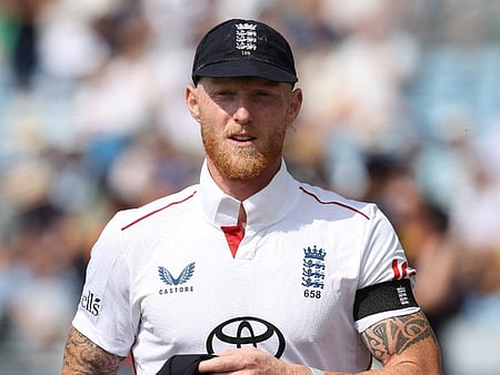 England captain Ben Stokes wear a black arm band as a mark of respect for Ahmedabad plane crash victims, before the first against India in Headingley on June 20, 2025