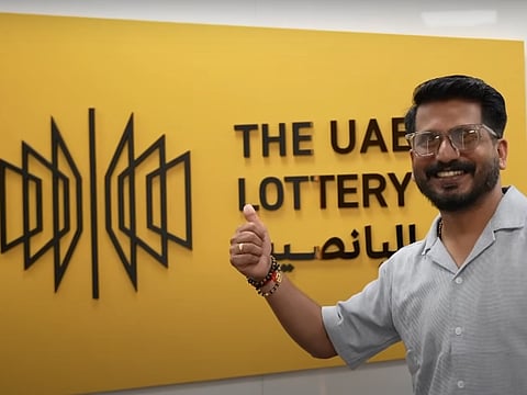 UAE resident Vineesh Kizhakke, winner of Dh100,000 in the ‘Lucky Chance’ draw.