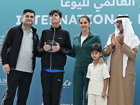 Zayne Merzi Sodawaterwala was felicitated by Sheikh Nahyan bin Mubarak Al Nahyan, Sania Mirza and Sunjay Sudhir.