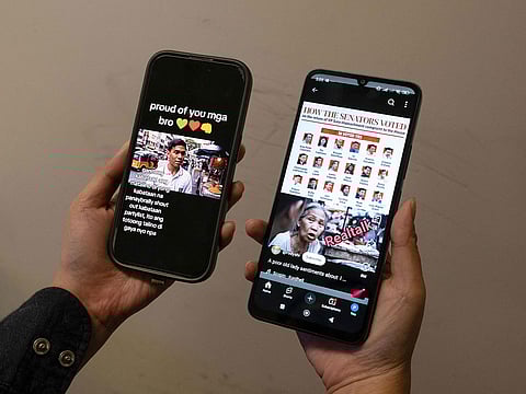 Two viral AI-generated videos of students and an old woman voicing their opinions on the impeachment of Philippine Vice President Sara Duterte.