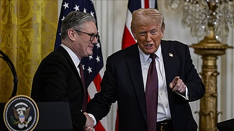 British Prime Minister Keir Starmer US President Donald Trump.