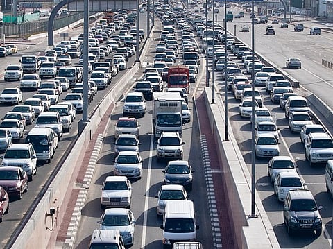 A new survey reveals that 86% of UAE drivers regularly experience traffic jams, with 80% noticing worsening congestion compared to last year.  File photo for illustrative purpose only