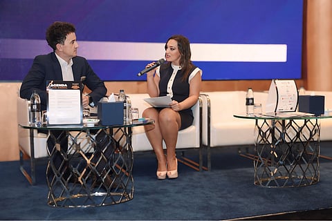 Laura Racaru, Founder, Rock Media Global, speaking at Gulf News’ the UAE Growth and Investment Forum