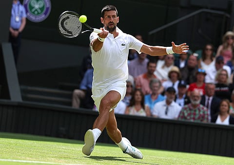Novak Djokovic stepped up his bid for a record 25th Grand Slam title as he moved into the Wimbledon third round with a 6-3, 6-2, 6-0 rout of British wildcard Dan Evans on Thursday.
