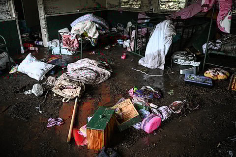A view inside of a cabin at Camp Mystic, the site of where at least 20 girls went missing after flash flooding in Hunt, Texas, on July 5, 2025.