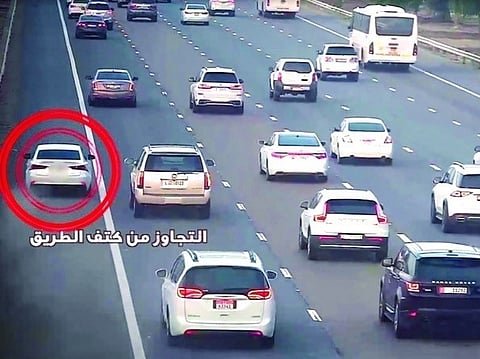 According to the Ministry of Interior’s statistics, a total of 24,992 violations for shoulder driving were recorded last year across the UAE.