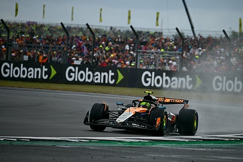 Lando Norris won a treacherous rain-hit British Grand Prix at Silverstone on Sunday from his McLaren teammate Oscar Piastri.