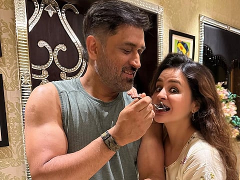 Mahendra Singh Dhoni and his wife Sakshi celebrated their 15th wedding anniversary last week. The Indian legend turned 44 on Monday.