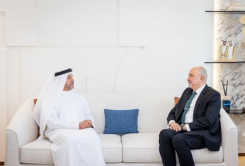 Pakistan Ambassador Faisal Niaz Tirmizi during the meeting in Dubai on Monday with Abdulla Nasser Lootah, Deputy Minister of Cabinet Affairs for Competitiveness and Experience Exchange