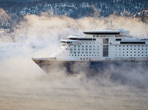 A ship navigating icy waters, highlighting the challenges of route changes and insurance coverage. (Photo used for illustration purposes only)