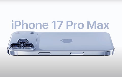 The premium iPhone 17 (Pro and Pro Max) are rumoured to have an exclusive vapor chamber cooling mechanism to enhance efficiency. Photo shows the "final design" of the iPhone 17 Pro Max, as claimed by YouTuber Matt Talks Tech.