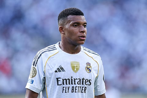 Kylian Mbappe of Real Madrid C.F. during the Fifa Club World Cup 2025 semi-final match against Paris Saint-Germain at MetLife Stadium on July 09, 2025 in East Rutherford, New Jersey.