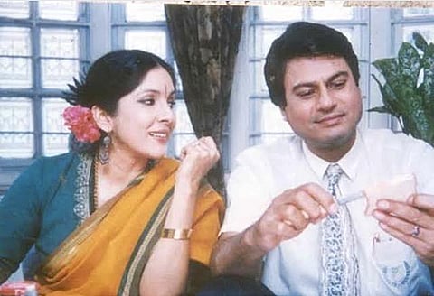 Neena Gupta and Kanwaljit Singh in the serial, Saans.