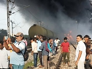 Diesel-laden goods train catches fire near Tamil Nadu