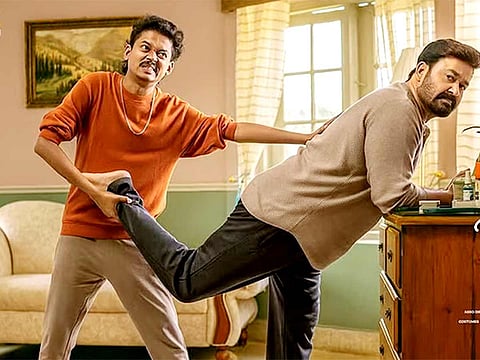 Mohanlal and Sangeeth Prathap in Hridayapoorvam.