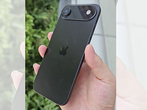 The supposed final form factor of the rumoured iPhone 17 "Air", as presented by known tech leaker Majin Bu.