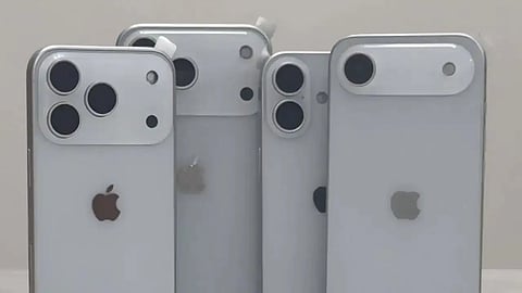 The iPhone 17 series, showing the "Air" at right. Top-tier models (especially the Pros and Ultra) are expected to push north of their current prices, speculated at $1,599 for the 1TB Pro Max model, as tariffs bite hard.