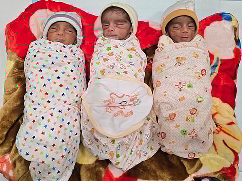 Miracle triplets born naturally in Dubai to 42-year-old Pakistani mom of five