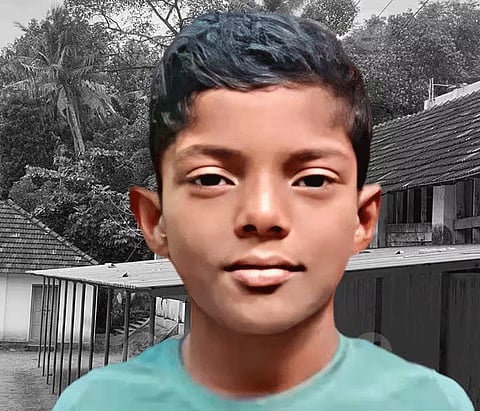 Mithun, a Class 8 student, climbed onto the top of the roof but reportedly slipped and came in contact with a live electric wire.