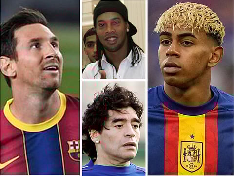 Barcelona teenager Lamine Yamal has joined the illustrious company of club legends Diego Maradona, Ronaldinho and Lionel Messi after receiving the No 10 shirt of the Catalan club.